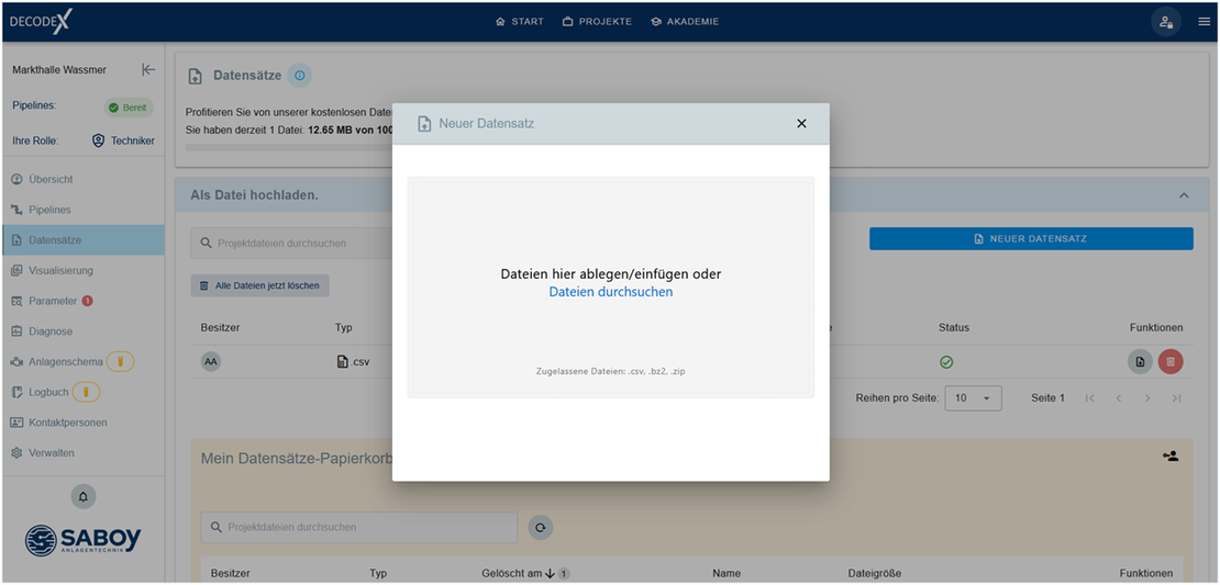 Eine .csv-Datei vorhanden?